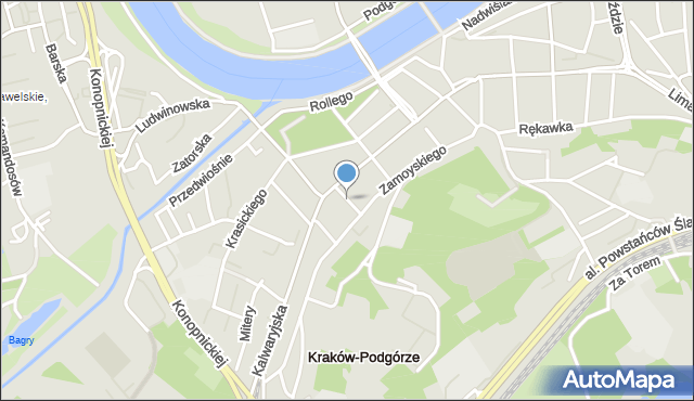 Kraków, Stroma, mapa Krakowa