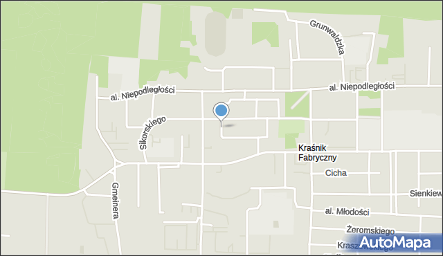 Kraśnik, Styki Jana, mapa Kraśnik