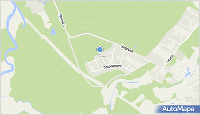 Krępa Słupska, Storczykowa, mapa Krępa Słupska