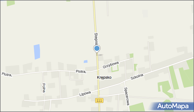 Krępsko gmina Goleniów, Stepnicka, mapa Krępsko gmina Goleniów