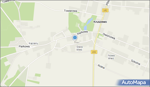 Kruszewo gmina Ujście, Starowiejska, mapa Kruszewo gmina Ujście