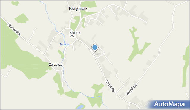 Książniczki, Stara Droga, mapa Książniczki