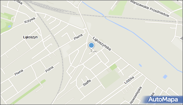 Kutno, Struga Andrzeja, mapa Kutno