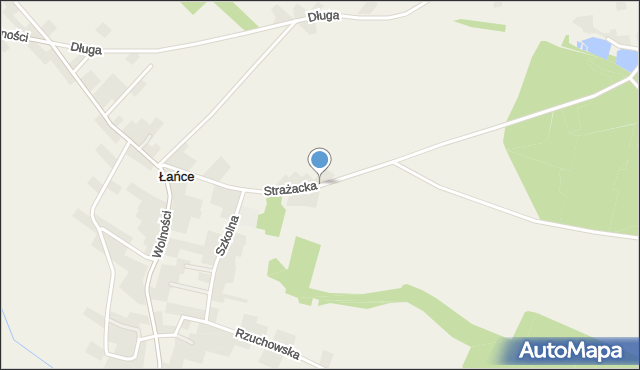 Łańce, Strażacka, mapa Łańce