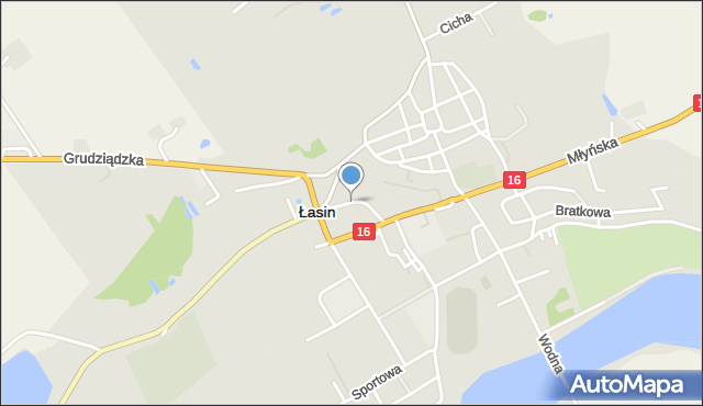 Łasin, Stara, mapa Łasin