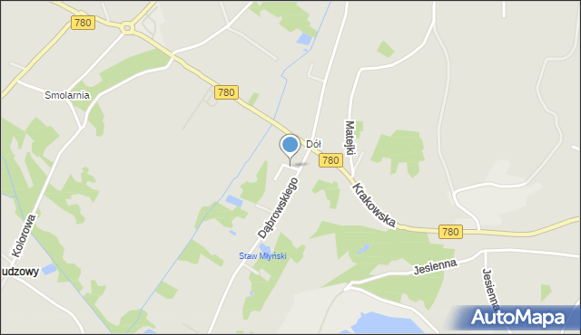 Libiąż, Stolarska, mapa Libiąż