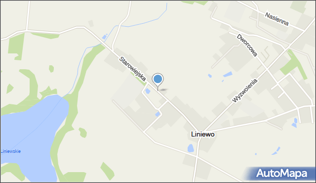 Liniewo, Starowiejska, mapa Liniewo