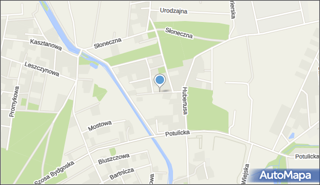 Lisi Ogon gmina Białe Błota, Strzelecka, mapa Lisi Ogon gmina Białe Błota