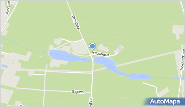 Łódź, Studencka, mapa Łodzi