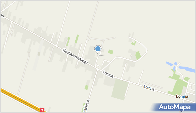 Łomna gmina Czosnów, Starej Baśni, mapa Łomna gmina Czosnów