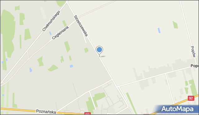 Łowicz, Strzelczewska, mapa Łowicza