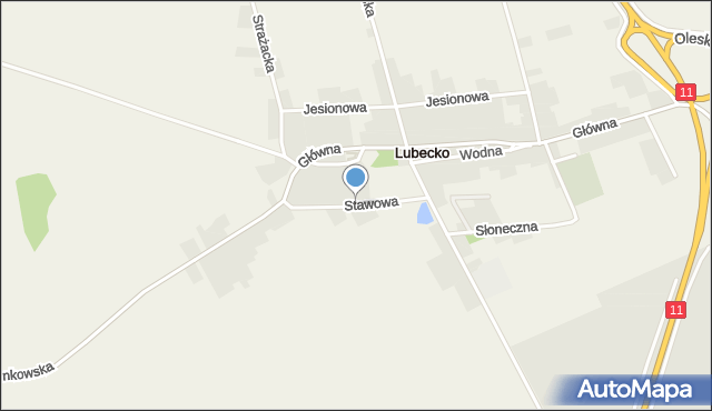 Lubecko, Stawowa, mapa Lubecko