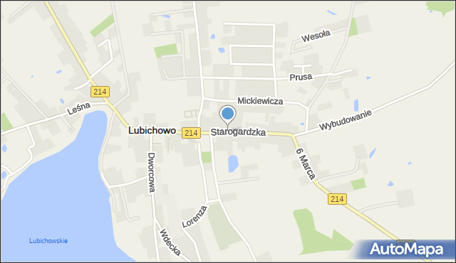 Lubichowo, Starogardzka, mapa Lubichowo