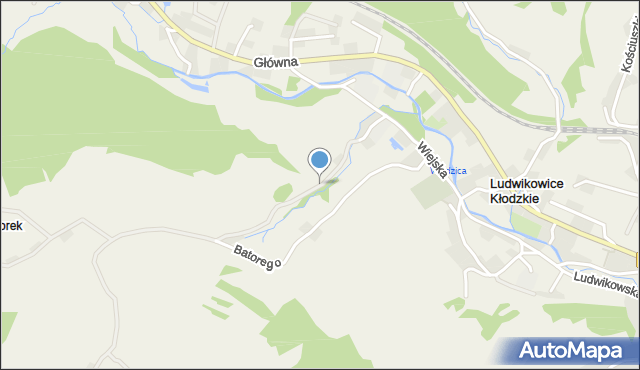 Ludwikowice Kłodzkie, Stefana Batorego, mapa Ludwikowice Kłodzkie