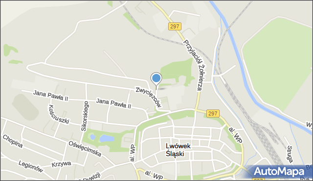 Lwówek Śląski, Staszica Stanisława, mapa Lwówek Śląski
