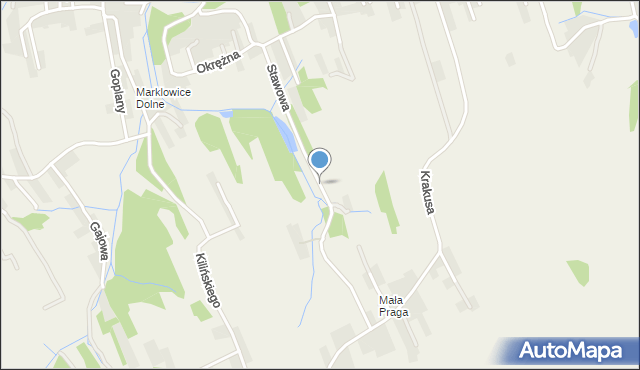 Marklowice, Stawowa, mapa Marklowice