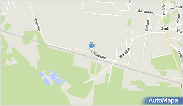Miasteczko Śląskie, Stacyjna, mapa Miasteczko Śląskie