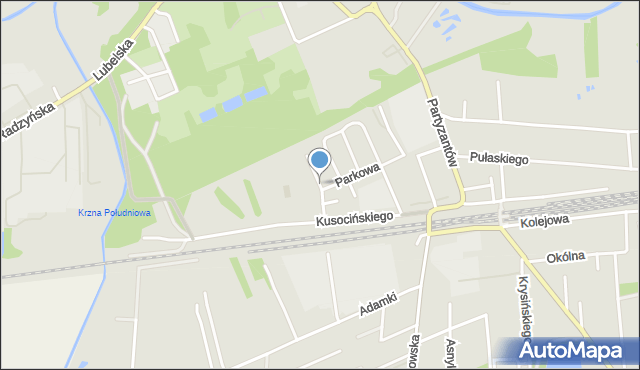 Międzyrzec Podlaski, Strażacka, mapa Międzyrzec Podlaski