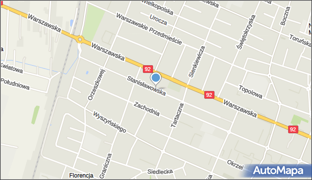 Mińsk Mazowiecki, Stanisławowska, mapa Mińsk Mazowiecki
