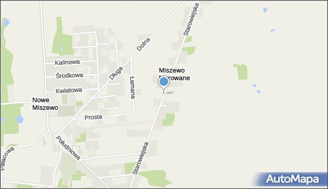 Miszewo Murowane, Starowiejska, mapa Miszewo Murowane