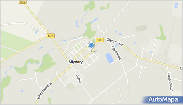 Młynary powiat elbląski, Styczniowa, mapa Młynary powiat elbląski