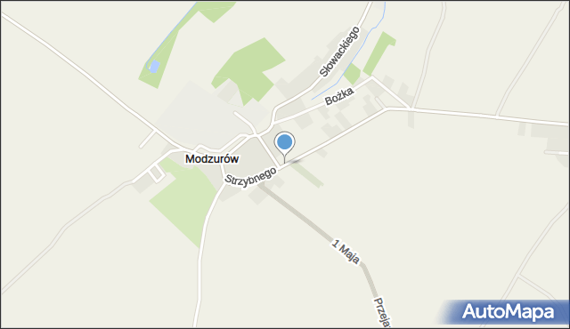 Modzurów, Strzybnego, ks., mapa Modzurów