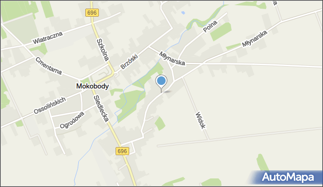 Mokobody, Stodolna, mapa Mokobody