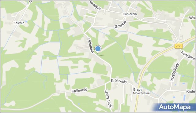 Mokrzyska, Stolarska, mapa Mokrzyska