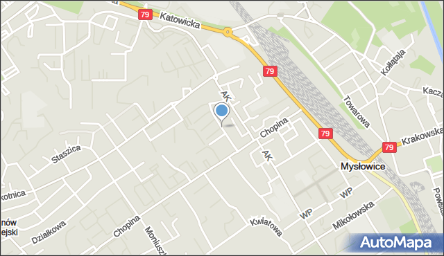 Mysłowice, Stalmacha Pawła, mapa Mysłowice