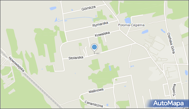 Myszków, Stolarska, mapa Myszków