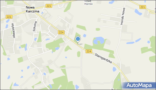 Nowa Karczma powiat kościerski, Starogardzka, mapa Nowa Karczma powiat kościerski