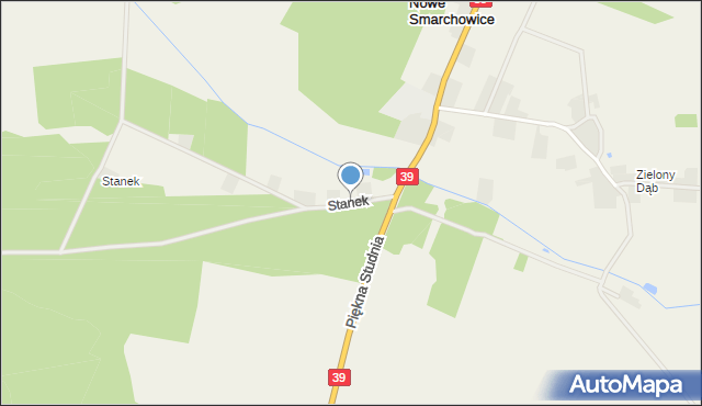 Nowe Smarchowice, Stanek, mapa Nowe Smarchowice