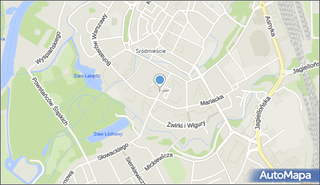 Nysa, Stwosza Wita, mapa Nysy