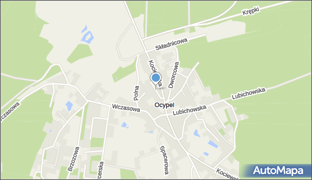 Ocypel, Stolarska, mapa Ocypel