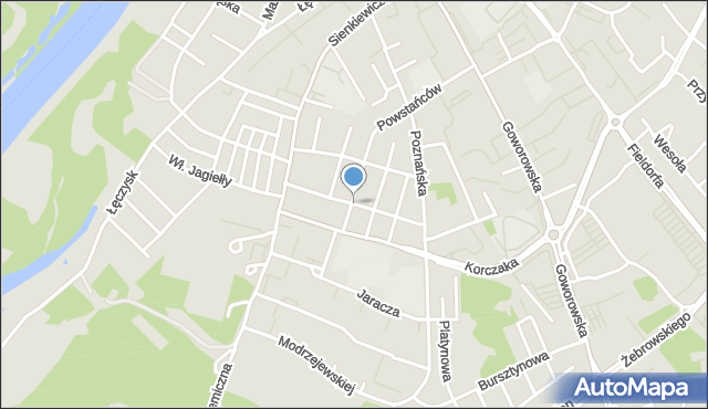 Ostrołęka, Stefczyka Franciszka, mapa Ostrołęka
