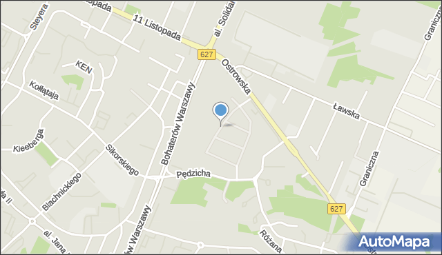 Ostrołęka, Storczykowa, mapa Ostrołęka