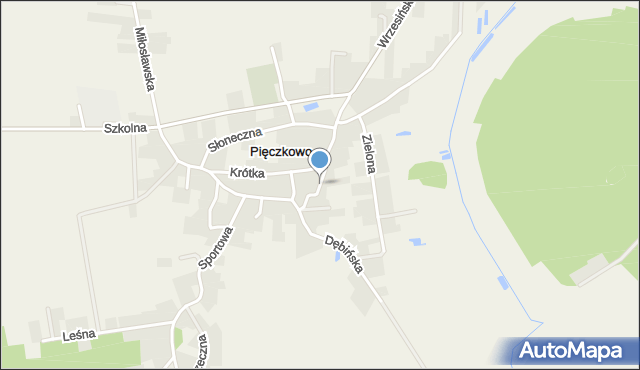 Pięczkowo, Studzienna, mapa Pięczkowo