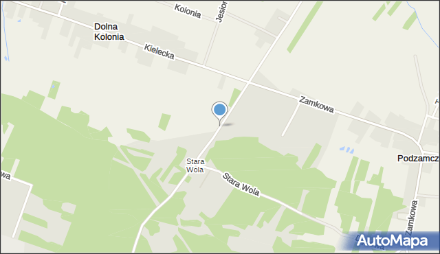 Piekoszów, Stara Wola, mapa Piekoszów