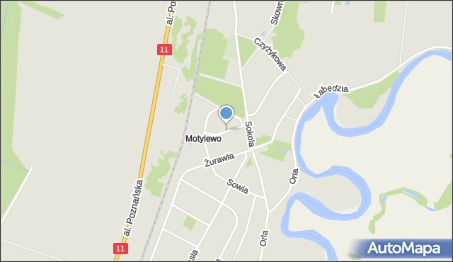 Piła, Strusia, mapa Piły