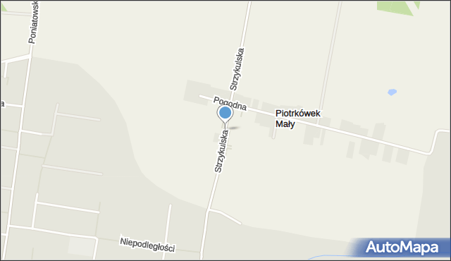 Piotrkówek Mały, Strzykulska, mapa Piotrkówek Mały