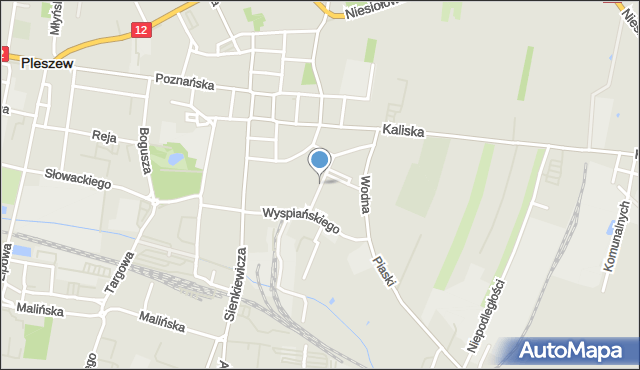 Pleszew, Stolarska, mapa Pleszew