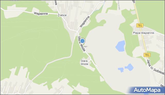 Pogorzyce, Stara Woda, mapa Pogorzyce