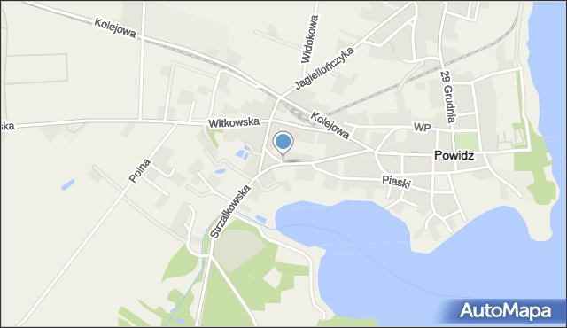 Powidz powiat słupecki, Strzałkowska, mapa Powidz powiat słupecki