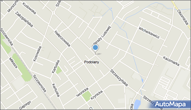 Poznań, Strzeszyńska, mapa Poznania