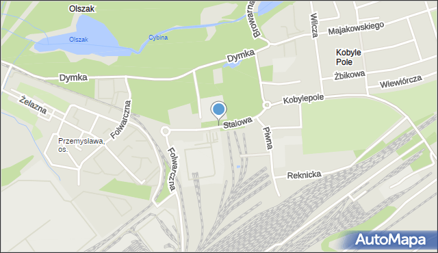 Poznań, Stalowa, mapa Poznania