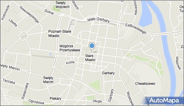 Poznań, Stary Rynek, mapa Poznania