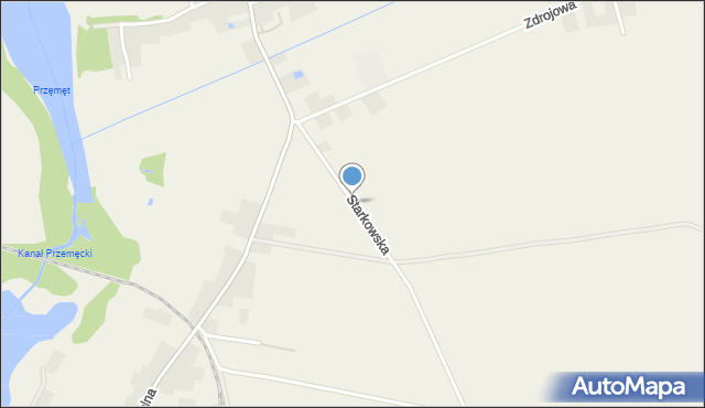Przemęt, Starkowska, mapa Przemęt