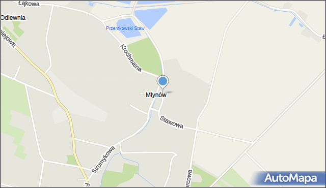 Przemków, Stawowa, mapa Przemków