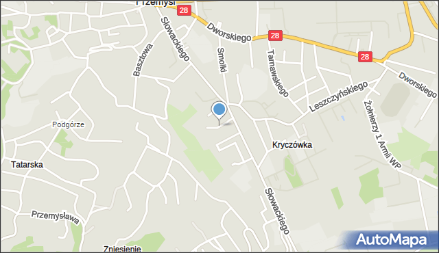 Przemyśl, Stachiewicza Juliana, gen., mapa Przemyśla