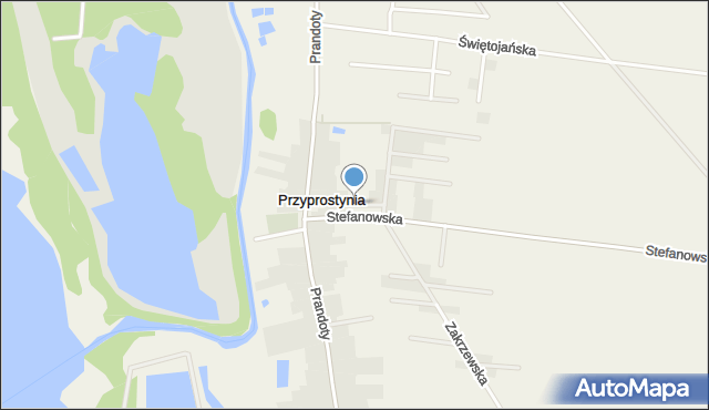 Przyprostynia, Strażacka, mapa Przyprostynia